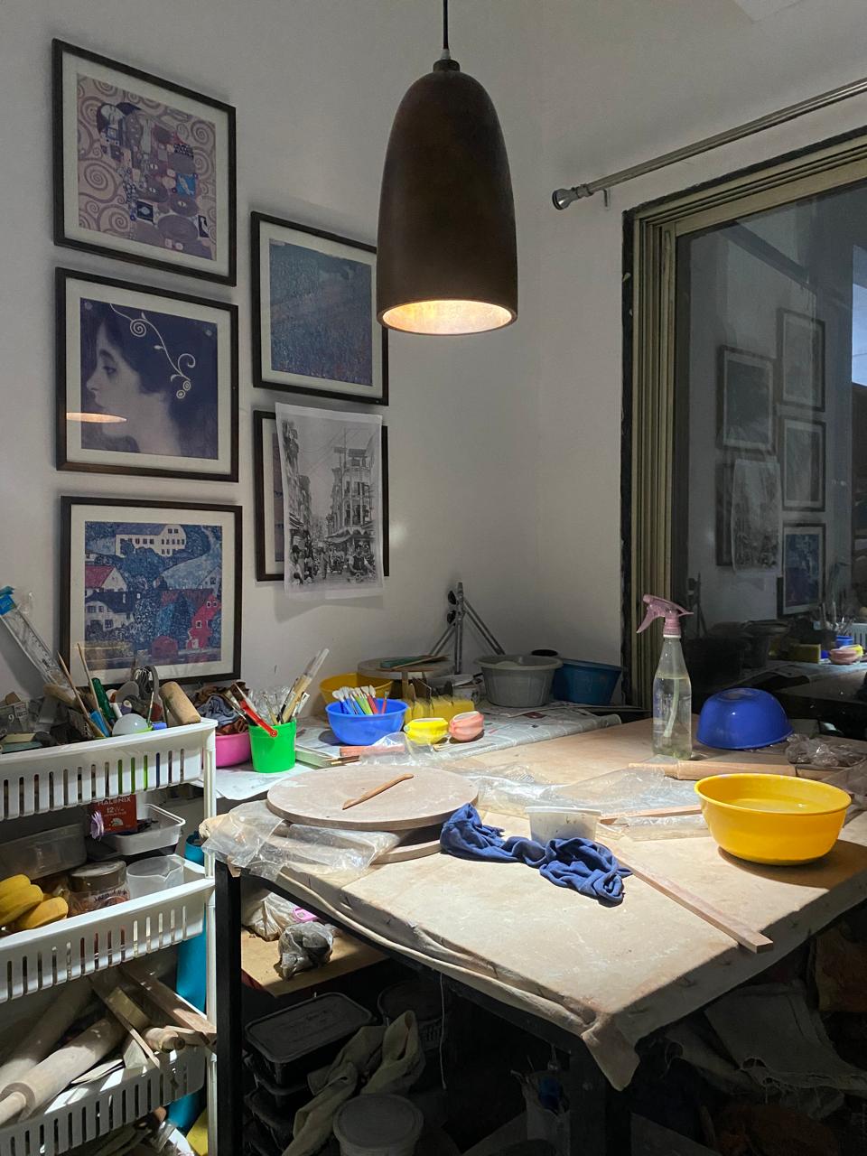 Cozy corner of the studio